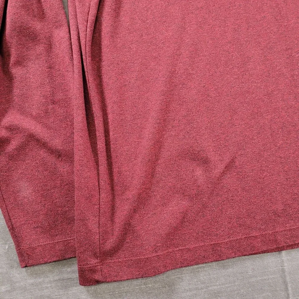 Banana Republic Quarter Zip Pullover Mens L Burgundy Excellent Luxury Touch Mock